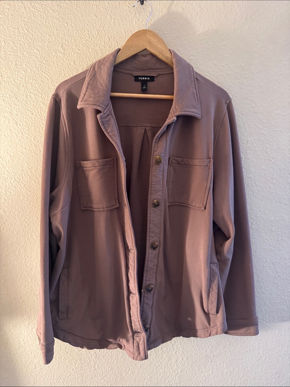 Torrid Women's Brown Button Down Shirt Jacket, Size 1